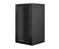 LANBERG Szafa instalacyjna wisząca 19'' 22U 600X600mm czarna (drzwi szklane) WF01-6622-10B - 455315 - zdjęcie 1
